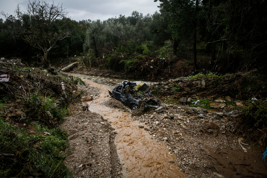 Σοβαρές καταστροφές από την κακοκαιρία στη Λέσβο