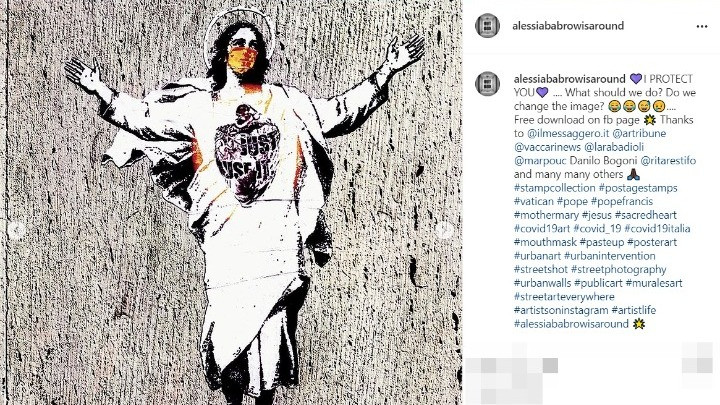 Street art καλλιτέχνις μήνυσε το Βατικανό για αναπαραγωγή του έργου της σε γραμματόσημο