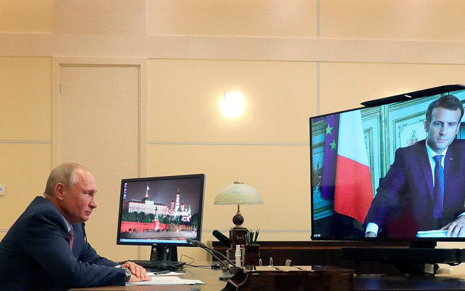Τηλεφωνική Επικοινωνία: Eπιμένει ο Πούτιν, απαισιόδοξος ο Μακρόν