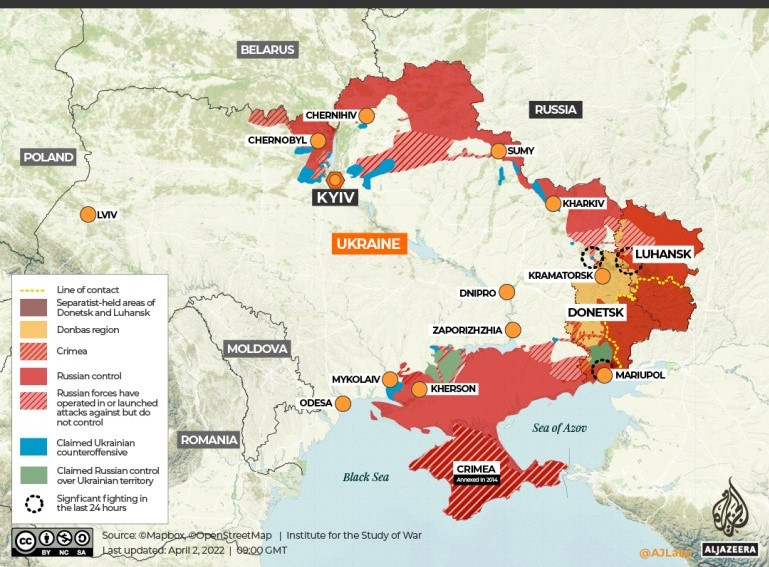 Ο ουκρανικός στρατός ανακατέλαβε ολόκληρη την περιοχή του Κιέβου – Στην Ανατολή στρέφονται οι ρωσικές δυνάμεις