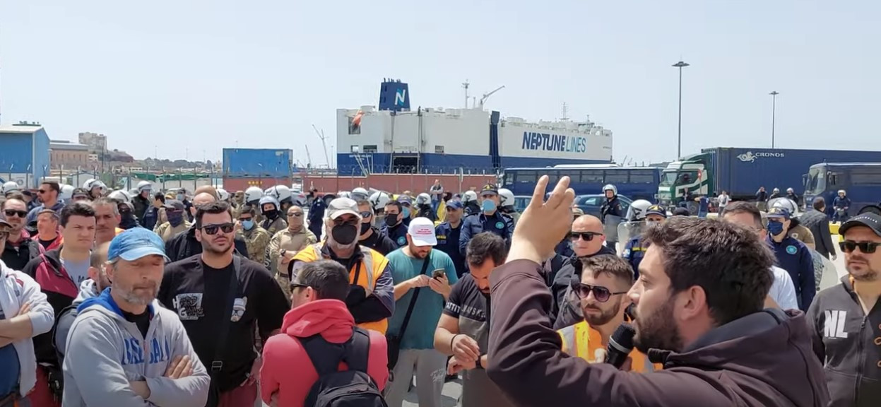 Απεργία στην COSCO: Απεργοσπαστικό μηχανισμό και κρατική καταστολή καταγγέλουν οι απεργοί εργάτες