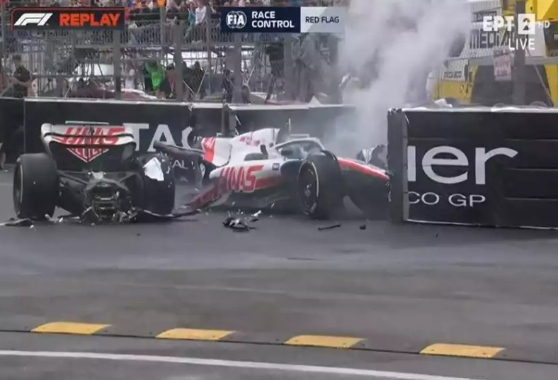 Formula 1: Ατύχημα στο Μονακό – Κόπηκε στη μέση το μονοθέσιο του Μικ Σουμάχερ