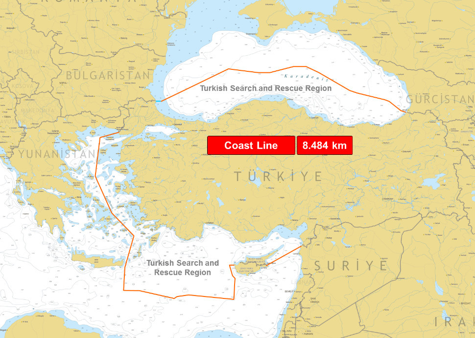 Στην επίσημη ιστοσελίδα της Τουρκικής Ακτοφυλακής ο χάρτης της «Γαλάζιας Πατρίδας» με το … μισό Αιγαίο