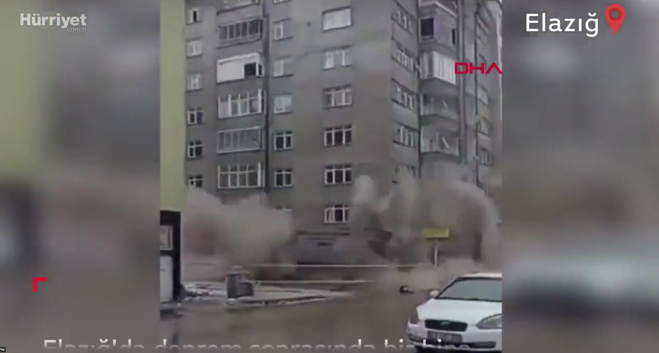 Σεισμός στην Τουρκία: Κτίριο καταρρέει μέσα σε λίγα δευτερόλεπτα [Βίντεο]